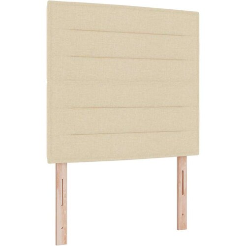 vidaXL Postelja z vzmetnico z vzmetnico krema 120 x 190 cm blago, (5000126226) Cene