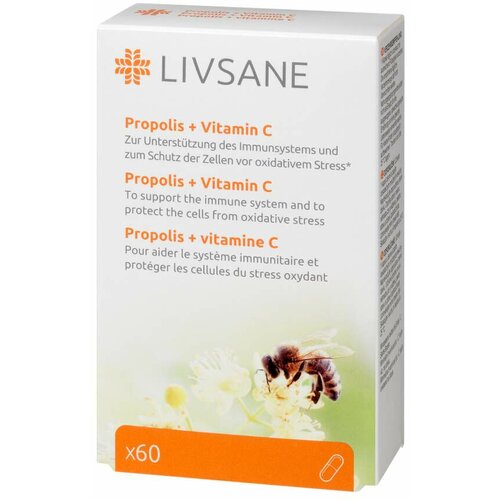 LIVSANE propolis + vitamin c 60 kapsula Slike