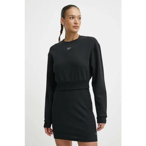 Reebok Classic Pulover Wardrobe Essentials ženski, črna barva, 100075539