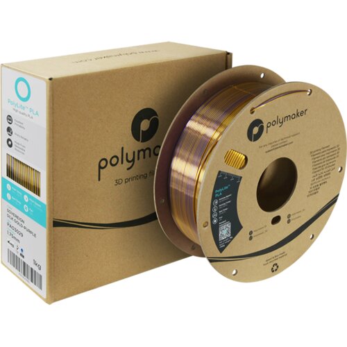Polymaker PolyLite Dual Silk PLA Sovereign Gold-Purple Slike