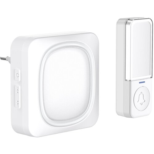 Solight 1L79 - Bežično zvono sa LED osvetljenjem za utičnicu 230V IP56 belo Slike