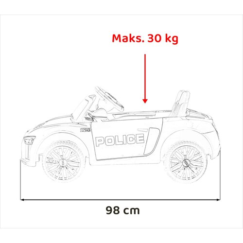  Licencirani auto na akumulator Audi R8 Spyder Police Slike