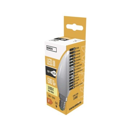  LED žarnica Basic Candle / E14 / 6 W (42 W) / 510 lm / toplo bela Slike