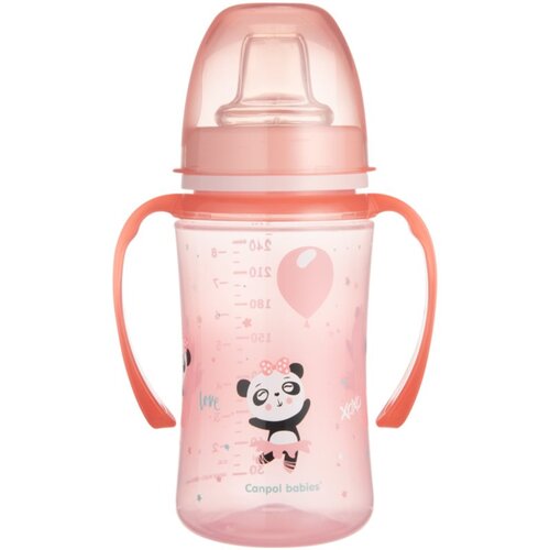 Canpol Exotic Animals otroški lonček z ročaji 6+ m Pink 240 ml Cene
