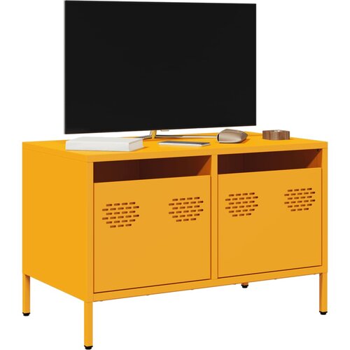 VidaXL TV omarica gorčično rumena 68x39x43,5 cm hladno valjano jeklo Slike