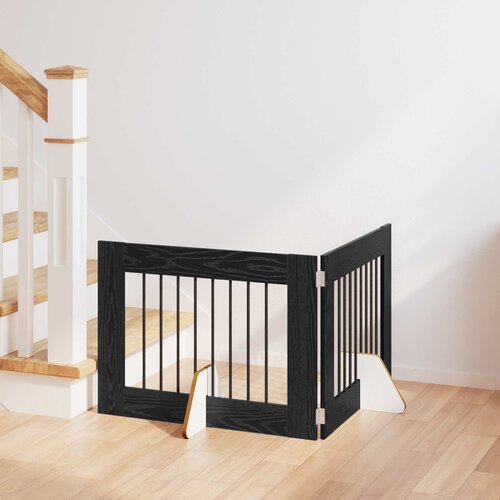 Vrata za pse s postoljem 2 pcs Crni hrast 80 x 60 cm Cijene