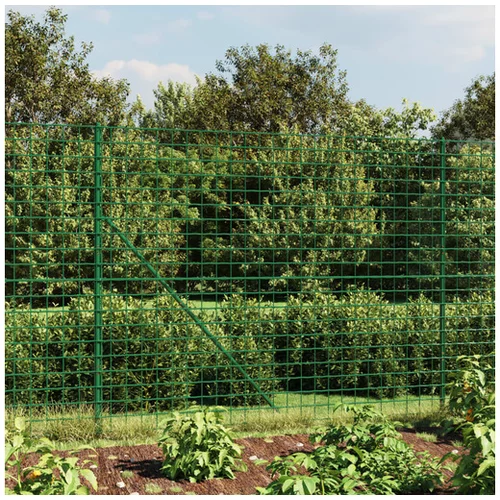 vidaXL Ograda od žičane mreže sa šiljastim držačima zelena 2 2 x 10 m