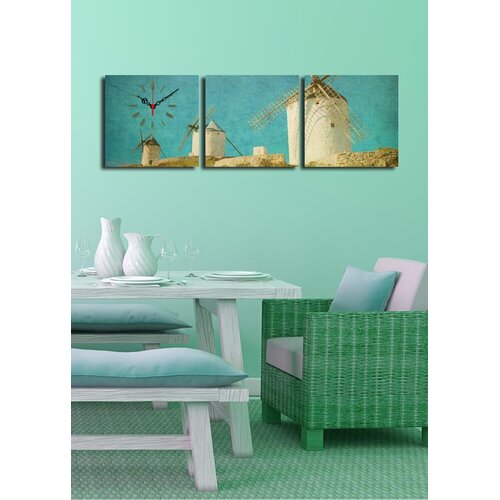 Wallity Zidni sat 3P2828CS-18, 90x28 cm, 3 dijela Cene