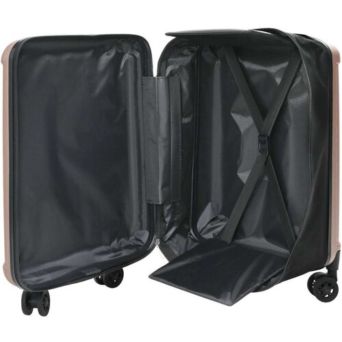 VidaXL Zložljiv kovček iz trde lupine 24&amp;#039;&amp;#039; Roza zlata 43x27x66 cm ABS Slike