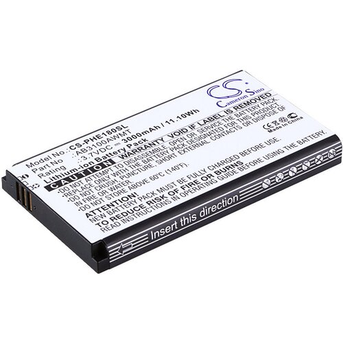 VHBW Baterija za Philips Xenium CTE180 / E180 / E560, 3000 mAh Slike