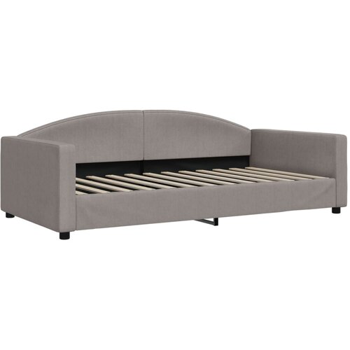  Dnevni krevet na razvlačenje smeđesivi 100 x 200 cm od tkanine Slike