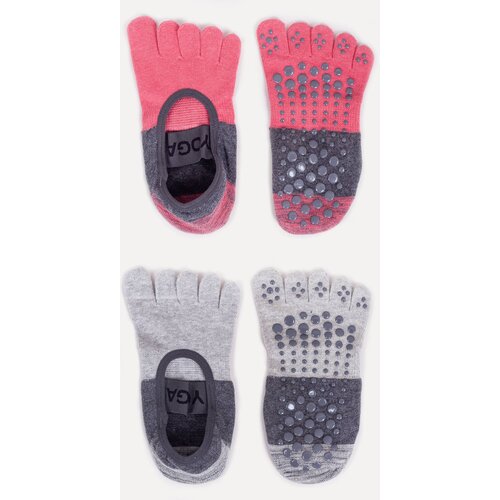 Yoclub Unisex&amp;#039;s Socks For Yoga 2-Pack SKS-0018U-AA2A Slike