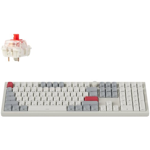 KEYCHRON Q6 Max QMK/VIA Brezžična mehanska tipkovnica Keycaps Side-Printed Jupiter Red Q6M-P1S, (5000060434) Cene