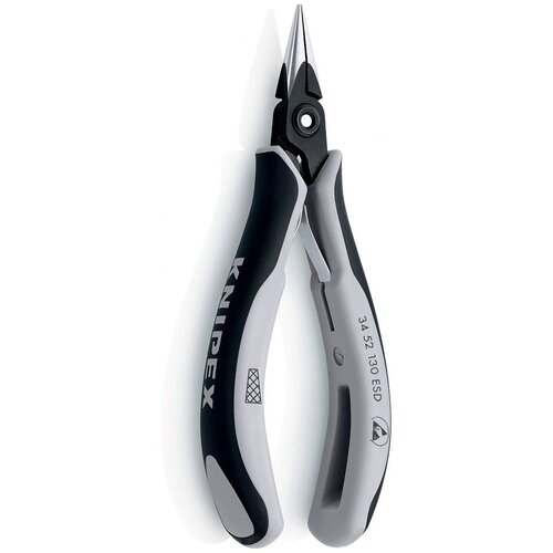 Knipex precizna kle&amp;scaron;ta za elektroniku sa poluokruglim čeljustima 130mm (34 52 130 esd) Slike