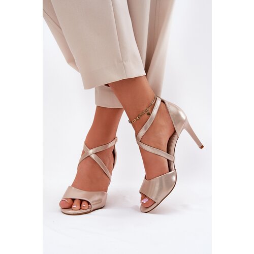 Sergio Leone Sandals With Intertwined Straps On Heels Slike