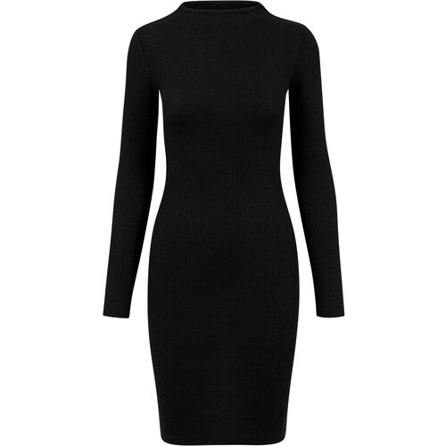 UC Ladies Women's ribbed dress URBAN CLASSICS - black Cene