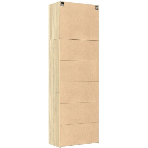  Visoka komoda boja hrasta 80x42,5x249 cm od konstruiranog drva Slike