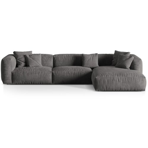 Micadoni Siva kutna garnitura od boucl&amp;eacute; tkanine (s desnim kutom) Martina &amp;ndash; Home Slike