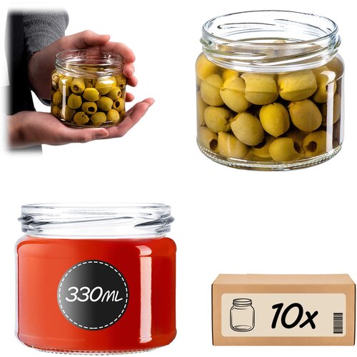 KADAX 10 kosov Kozarci 330 ml Kozarci 300 ml Za medene konzerve, marmelade Steklo Fi 82, (5000355309) Cene