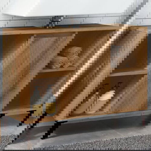 vidaXL Ormarić za sudoper Artisan hrast 80x33x60 cm izrađeno drvo Cijene