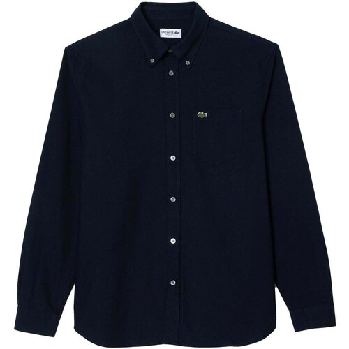 Lacoste Regular Fit Oxford Shirt Navy Blue Plava Slike