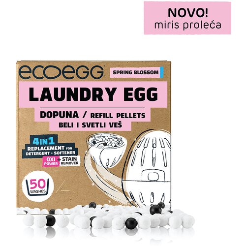 Ecoegg ECOEGG 4u1 dopuna za deterdžent i omekšivač za beli i svetli veš, Miris proleća -50 pranja Slike