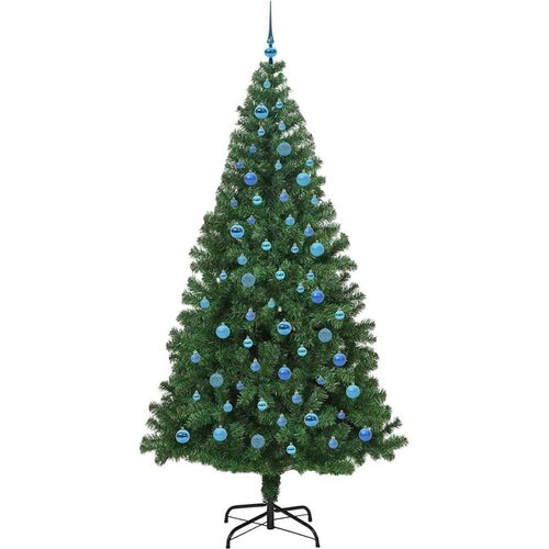 VidaXL Umjetno božićno drvce Zelena 240 cm PVC i Čelik i Plastika Slike