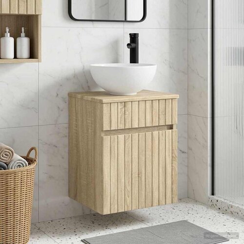  Umivaonik s policom za zid Hrast sonoma 39 x 41 x 64,5 cm Cijene