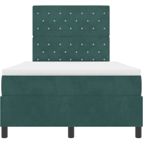 VidaXL Box Spring Krevet s Madracem Tamno Zelena 120x200 cm Bar&amp;scaron;un Slike