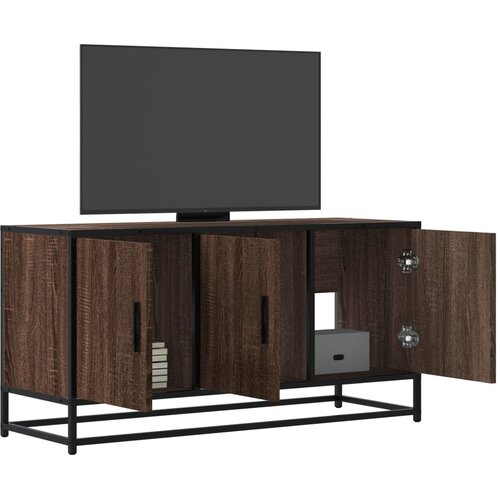 vidaXL TV omarica rjavi hrast 100x35x50 cm inženirski les Cene