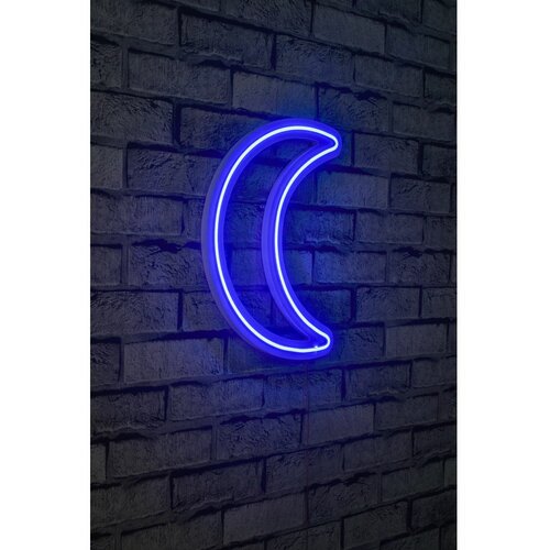 Wallity Crescent - Blue Blue Decorative Plastic Led Lighting Slike