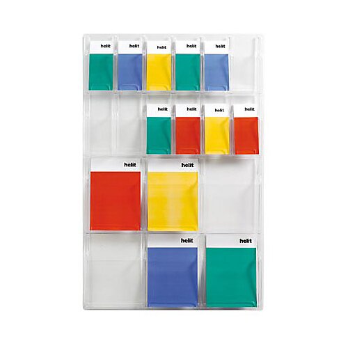 Helit Stenski zaslon, število predalov x format 6 x DIN A4, 12 x 1/3 DIN A4, VxŠxG 1143 x 762 x 51 mm Cene