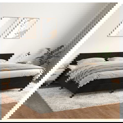 vidaXL Krevet s oprugama i madracem crni 160x200 cm baršunasti Cijene