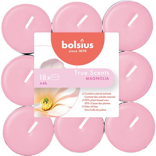 Bolsius Dišeče čajne lučke True Scents 4h (18 kosov) - magnolija Cene