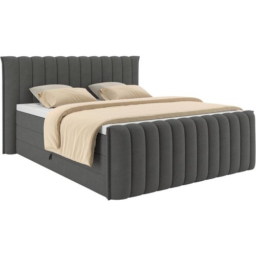 Premium Living Postelja Boxspring Lina, Antracit, 180x200 Slike