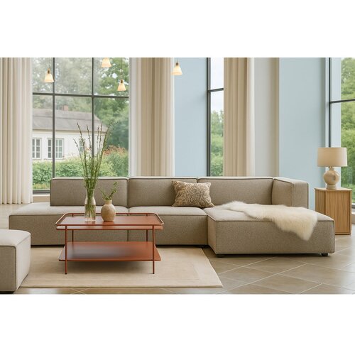 Unique Furniture Kovinska klubska mizica v barvi terakote 75x75 cm Yuba &amp;ndash; Slike