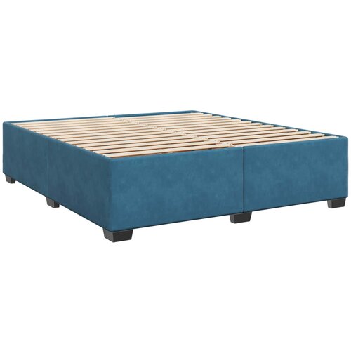  Krevet s box springom, madracem i LED-om Plava 180 x 200 cm Slike
