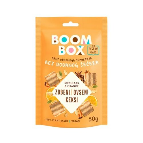 Boom box keks ovseni pomorandza i speculas 50G Cene