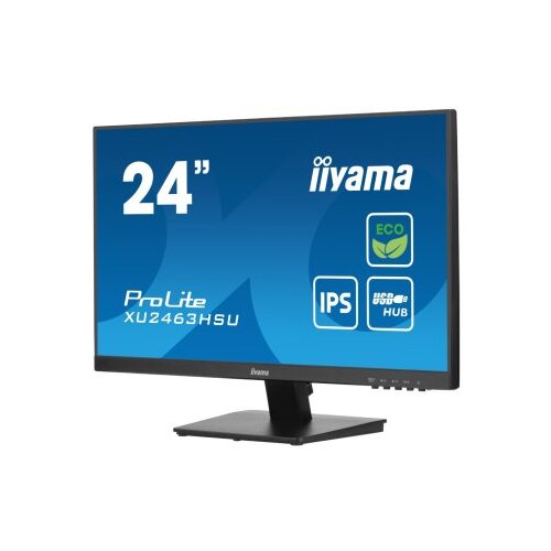 Iiyama iyama prolite XU2463HSU-B1 - led monitor24" (23.8" viewable) 1920 x 1080 full hd (1080p) @ 100 hz ips 250 cd/m² 1300:1 3 ms hdmi displayport speakers black matte Cene