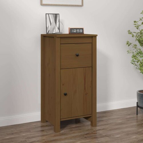  Komoda medeno rjava 40x35x80 cm trdna borovina, (20654745) Slike