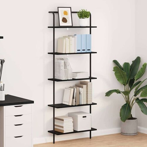 vidaXL Polica Crni hrast 60 x 24 x 168 cm Konstruirano drvo Cene