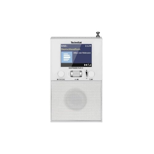 Technisat DIGITRADIO FLEX 2 plug-in radio DAB+ (1012), UKW (1014) Bluetooth®, DAB+, UKW uklj. kutija zvučnika, funkcija alarma bijela Cijene