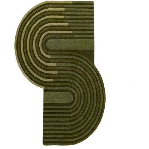 Flair Rugs Zeleni ručno rađen vunen tepih 150x240 cm Conway Retro – Cijene