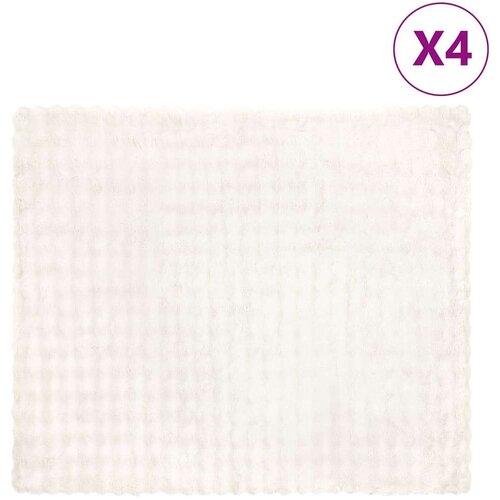 vidaXL Dežnik iz umetnega zajčjega krzna 4 pcs Bela 240 x 270 cm Cene