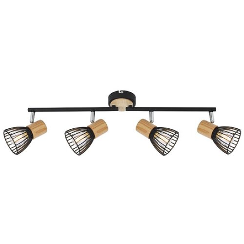 Ferotehna stropna svjetiljka Black Wood 4 (100 W, D x &amp;Scaron; x V: 610 x 90 x 190 mm, Crne boje, E14) Slike