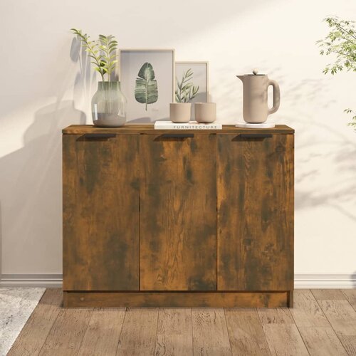 The Living Store Komoda dimljeni hrast 90,5x30x70 cm konstruiran les - Komoda, (21663372) Slike