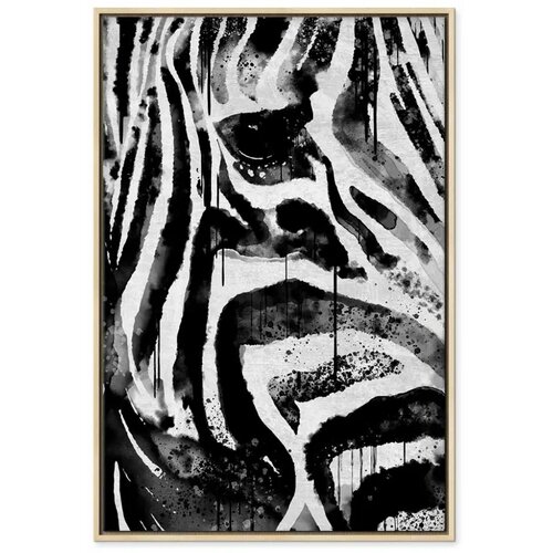  Slika - Striped Nature (1 Part) Vertical 60x90 U prirodnom drvenom okviru Slike