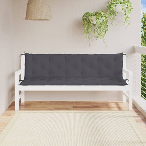  Jastuci za vrtnu klupu 2 kom antracit 180x50x7cm tkanine Oxford Cene
