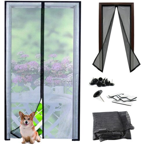 Malatec univerzalna mreža z magneti - komarnik za vrata 100x210cm črna 00018602 Cene