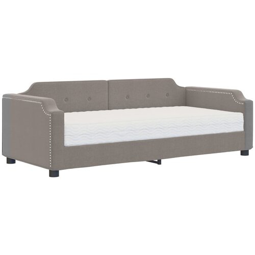 vidaXL Dnevni krevet s madracem smeđesivi 90 x 200 cm od tkanine Cijene